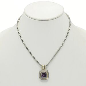 CABLE ROPE TWO TONE NECKLACE. dk5